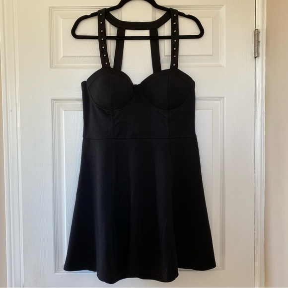 NWOT Material Girl Black Studded Dress - Picture 12 of 16